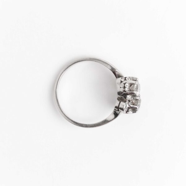 Anillo Pellizco Platino 950 y Brillantes Certificado - Image 2
