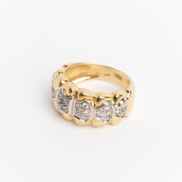 Anillo Moderno Oro 18 Kt Pavé De Brillantes - Image 3