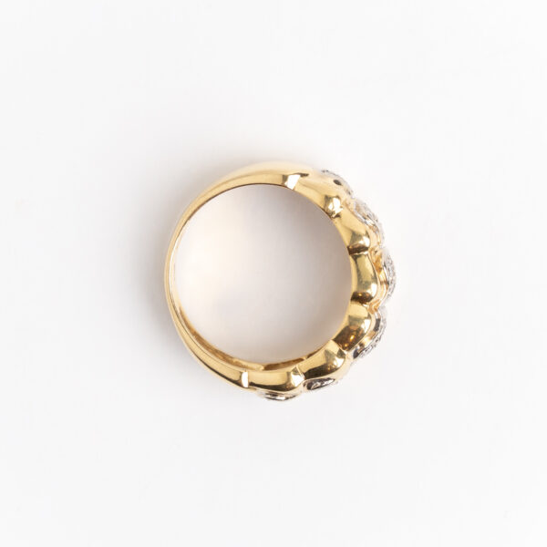 Anillo Moderno Oro 18 Kt Pavé De Brillantes - Image 2