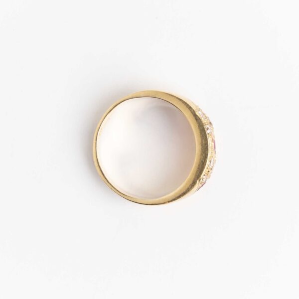 Anillo de Oro 18 Kt Rubíes Naturales y Brillantes - Image 2