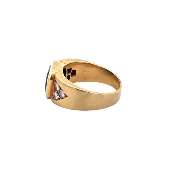 Anillo Oro 18 Kt Esmeralda Colombiana Brillantes - Image 3
