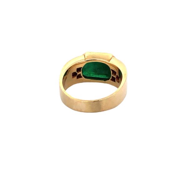 Anillo Oro 18 Kt Esmeralda Colombiana Brillantes - Image 2