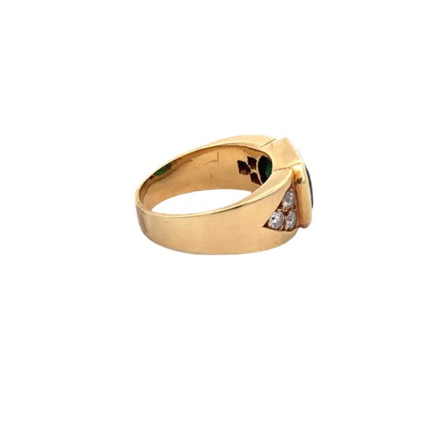 Anillo Oro 18 Kt Esmeralda Colombiana Brillantes - Image 4
