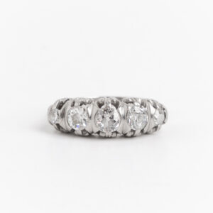 Anillo Cintillo Platino 950 Y Brillantes 1.15 Ct