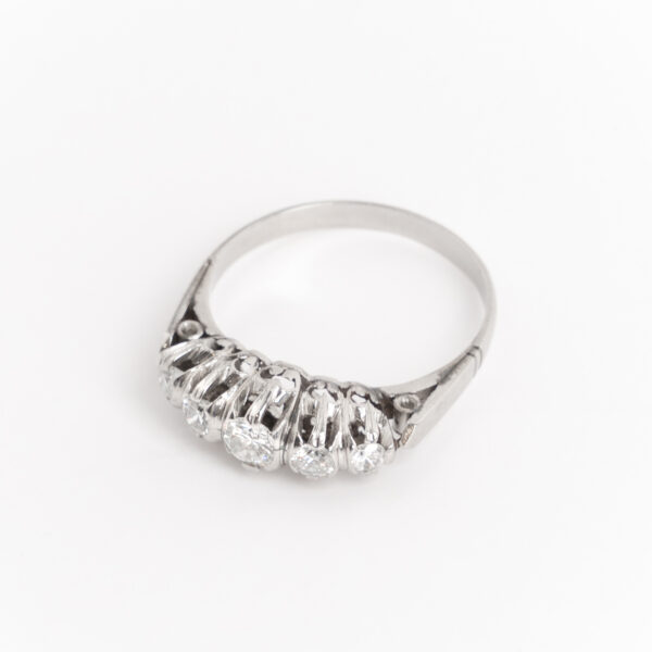 Anillo Cintillo En Platino 950 Y Brillantes - Image 2