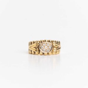 Anillo de Oro 18 Kt y Brillantes