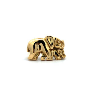 Anillo de Dama Oro 18kt Macizo Moderno Elefantes
