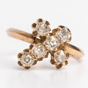 Antiguo Anillo de Oro 18 Kilates y Brillantes