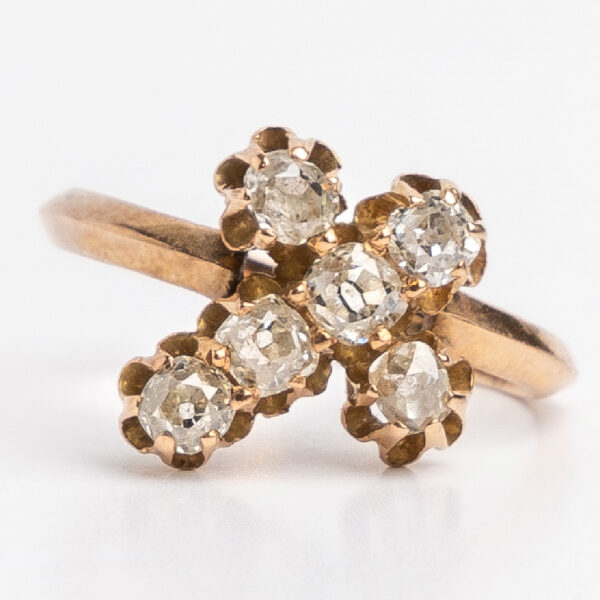 Antiguo Anillo de Oro 18 Kilates y Brillantes