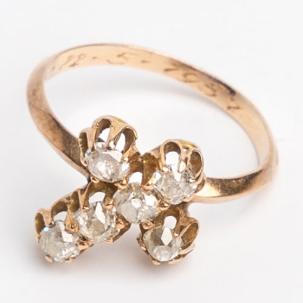 Antiguo Anillo de Oro 18 Kilates y Brillantes - Image 3