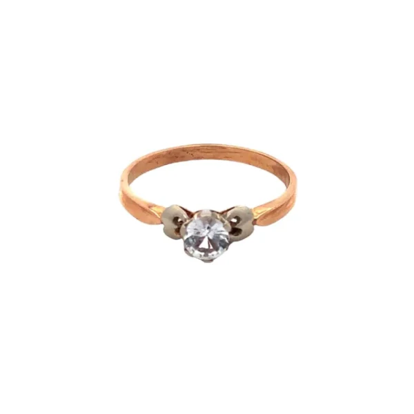 Anillo Solitario De Compromiso De Oro 18kt. Platino Y Zafiro