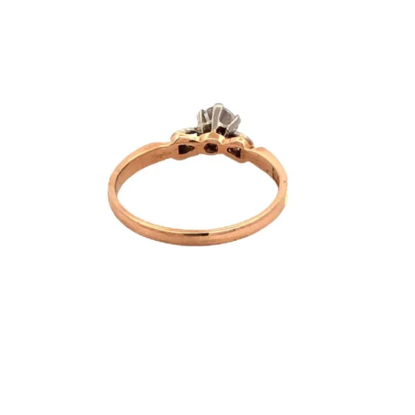 Anillo Solitario De Compromiso De Oro 18kt. Platino Y Zafiro - Image 3