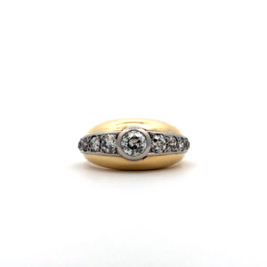Anillo Hombre Oro 18kt Platino Y Brillantes 1.92 Ct Europeo