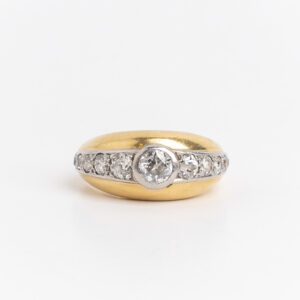 Anillo Hombre Oro 18kt Platino Y Brillantes 1.92 Ct Europeo