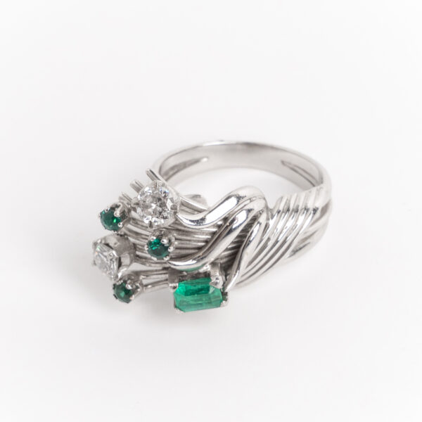 Anillo Platino 950 Esmeraldas Colombianas Brillantes - Image 4