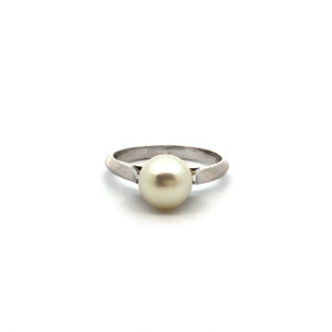 Anillo Oro 18 Kt Y Perla Natural De Cultivo Alvear