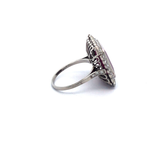 Anillo Unisex Platino 950 Rubí Y Brillantes Alvear - Image 4