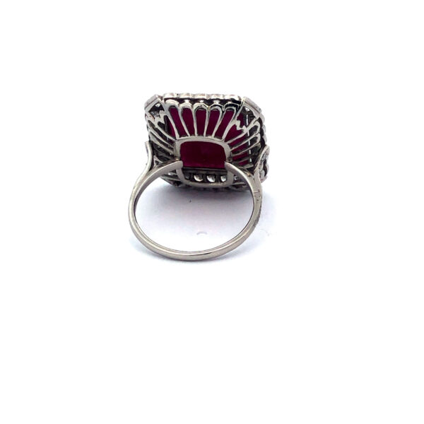 Anillo Unisex Platino 950 Rubí Y Brillantes Alvear - Image 2