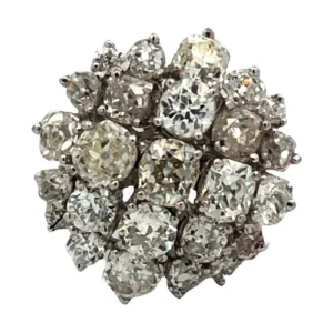 Anillo Pave Platino 950 Y Brillantes