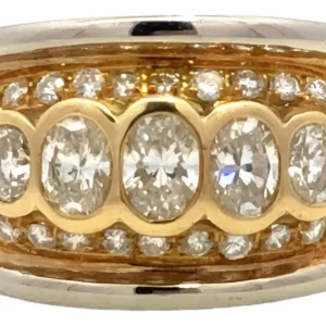 Anillo De Oro 18 Kt Y Brillantes