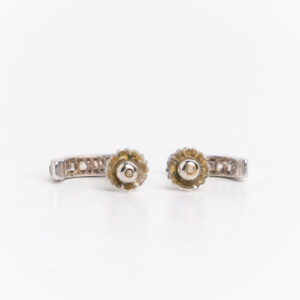 Aros de oro 18 kt y zafiros blancos