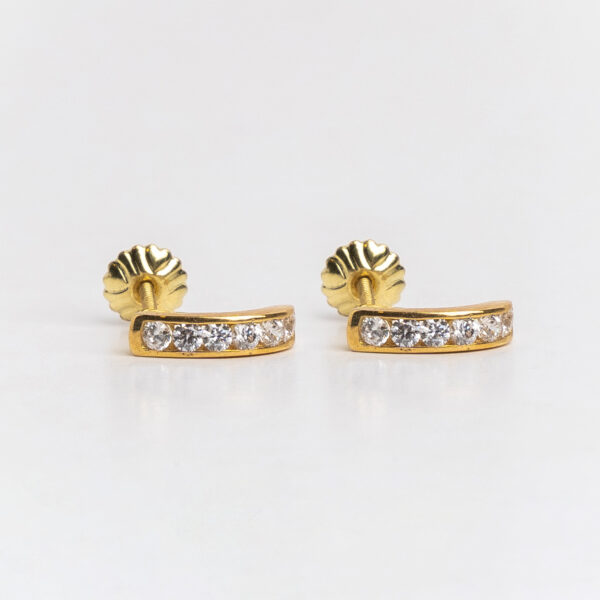 Aros Oro 18 Kt Y Caravana Zafiros
