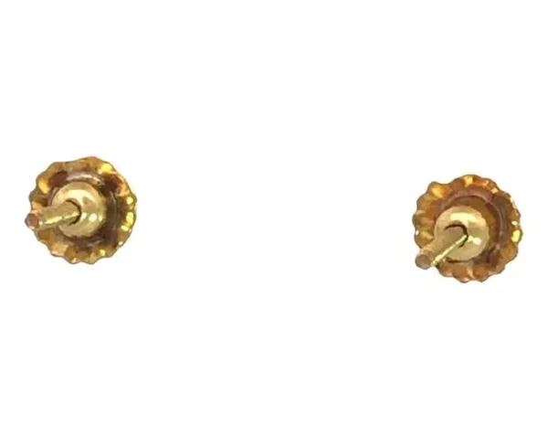 Aros Solitario De Oro 18 Kt Y Zafiro Blanco - Image 4
