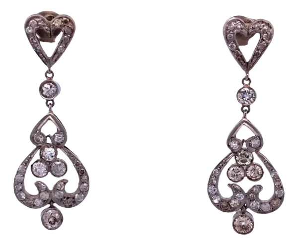Bellos Aros Platino 950 Y 2.35 Ct De Brillantes