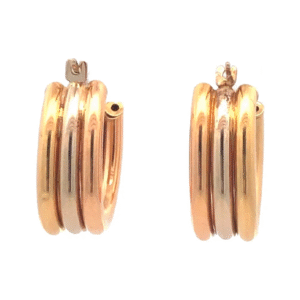 Aros Argolla Oro Tricolor 18 Kt