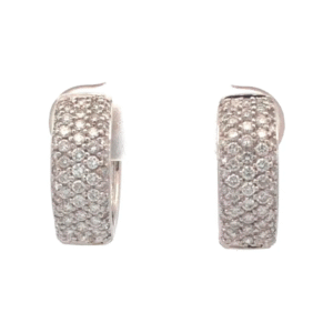 Aros Argolla Pave De Brillantes En Oro 18 Kt