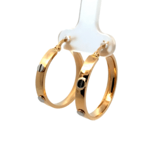 Aros Argolla Estilo Cartier Love Oro 18 Kt