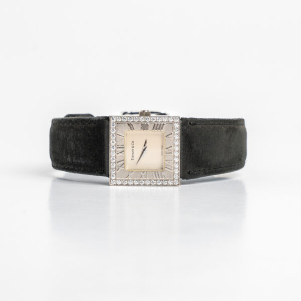 Original Reloj Tiffany & Co Atlas Dama Oro 18 Kt Brillantes - Image 3
