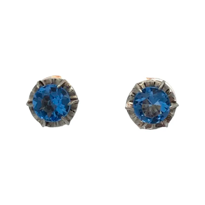 Aros De Oro 18 Kt Y Ámbar
