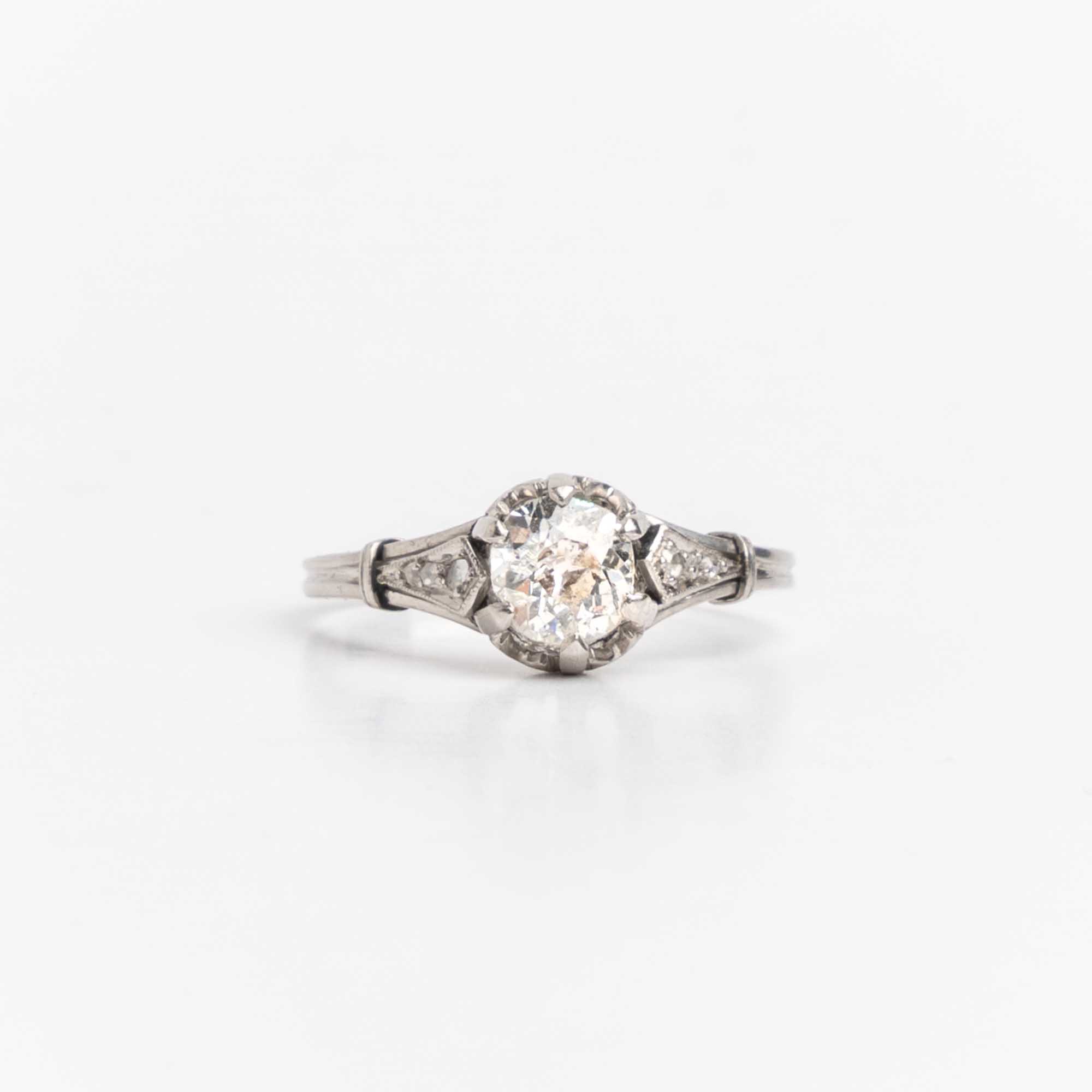 Anillo Solitario Platino 950 Brillante 0,70 Ct