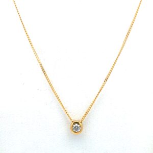 Cadena Gargantilla Susano Solitario Oro 18 Kt Zafiro Alvear