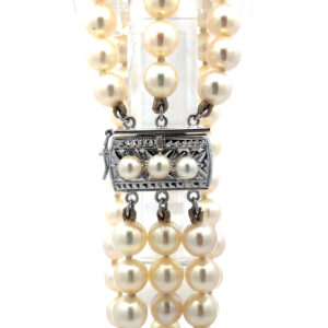 Pulsera Brazalete Perlas Naturales Y Plata 925 Oro 18 Kt