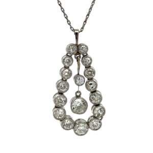Gargantilla Pendant Platino Y 4.30 Ct Brillantes