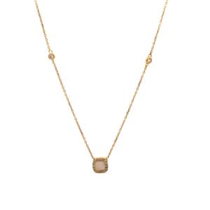 Collar Cadena Gargantilla Oro 18 Kt Y Nácar