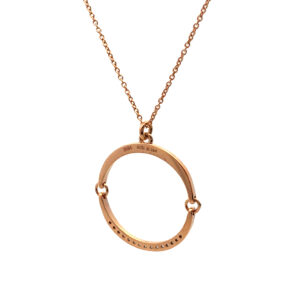 Cadena Gargantilla Oro Rose 18 kt y Brillantes
