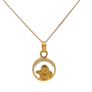 Cadena Gargantilla Dije Angel Oro 18 Kt