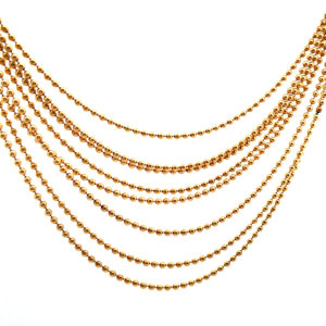 Gargantilla Draperle Est. Cartier 8 Vueltas Oro 18 Kt 93 Gr