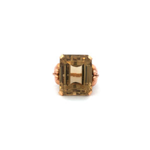 Anillo De Oro 18 Kt Y Topacio