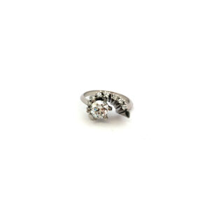 Anillo de platino 950 y brillantes
