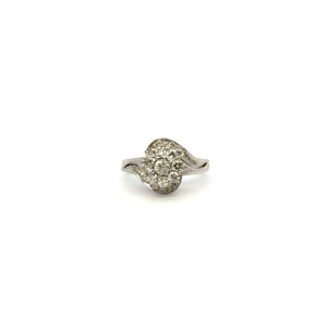 Anillo roseta de oro 18 kt y brillantes