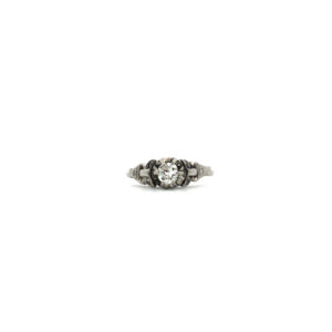 Anillo de compromiso de platino 950 y brillante