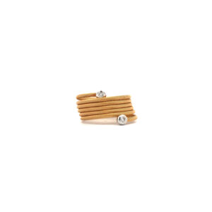 Anillo espiral de oro 18 kt y brillantes